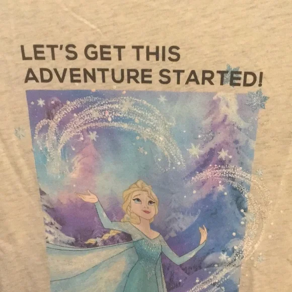 Justice Frozen Elsa Graphic Tee Gray Heather - Picture 3 of 5